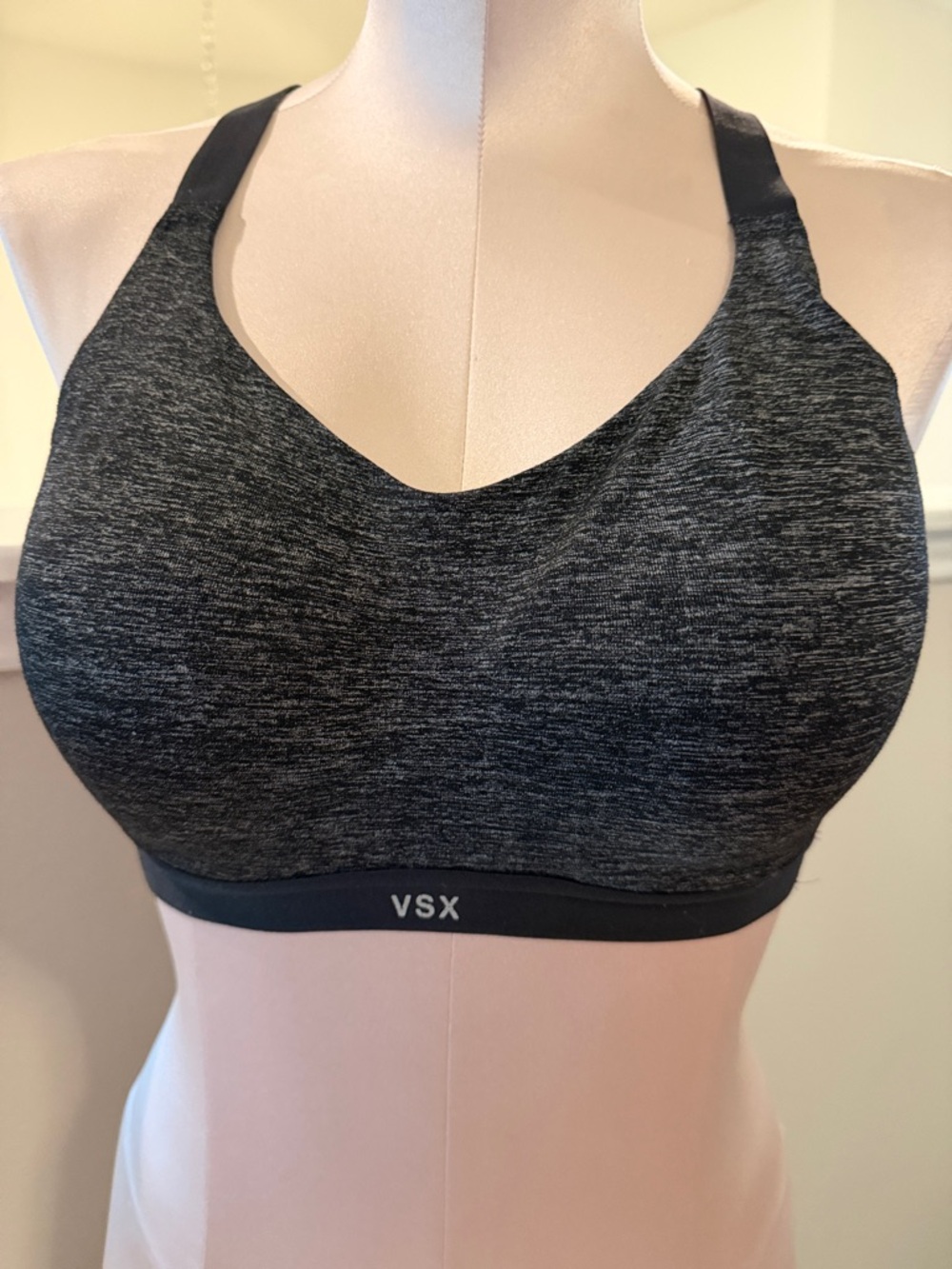 Victoria's Secret VSX Heathered Charcoal Sports Bra